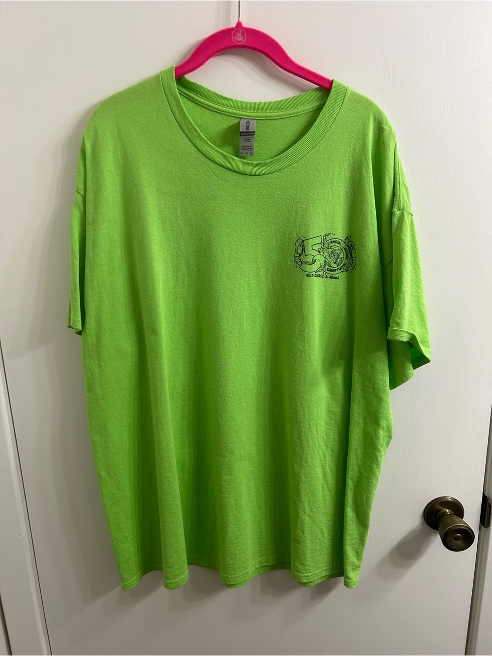 Gildan Neon Lime Short-Sleeve Crewneck T-Shirt